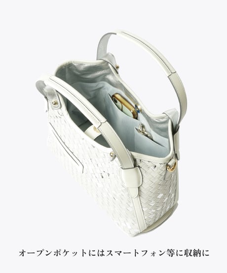 Lamb Leather Mesh Tote Bag（S）【031320】日本製