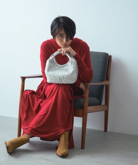 Lamb Leather Mesh 2way bag【322823】日本製