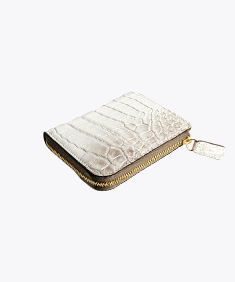 Crocodile L-shaped Zipper Mini Wallet【322981】日本製