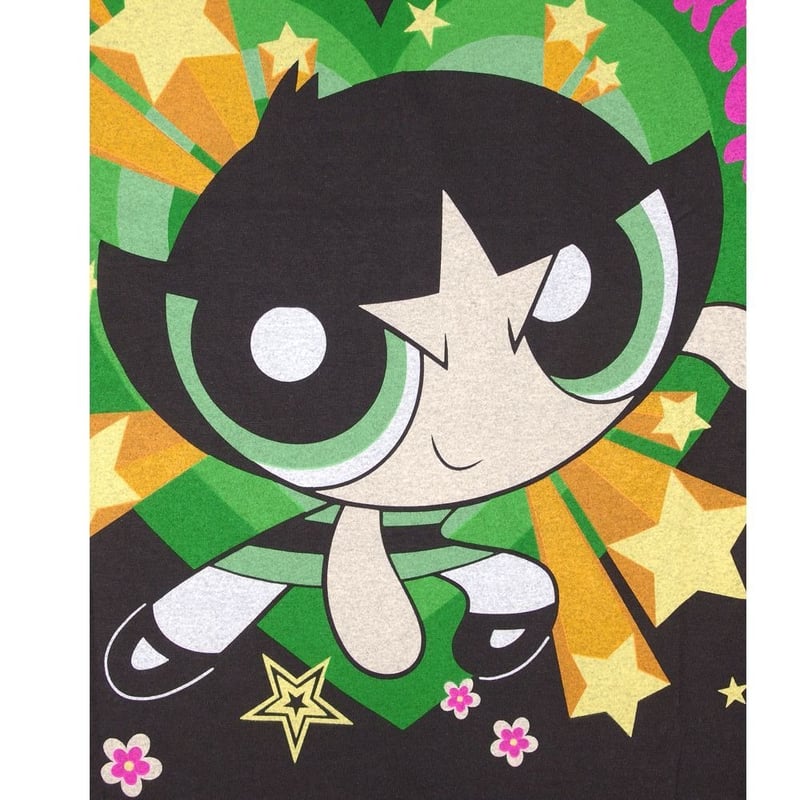 THE POWERPUFF GIRLS パワーパフガールズ Tシャツ チャコール Lサイズ T