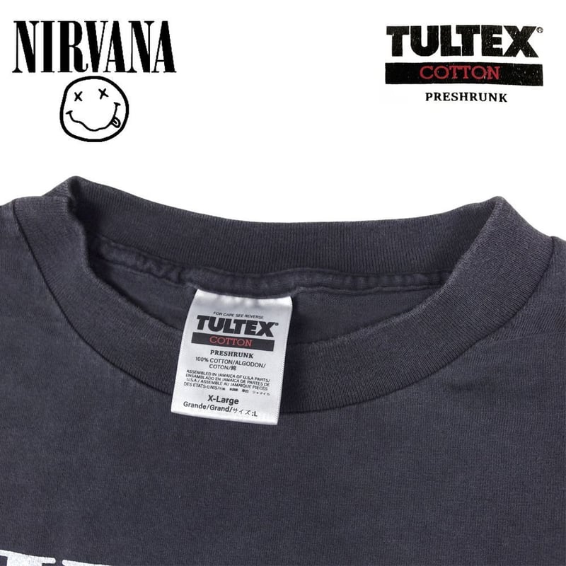 NIRVANA ニルバーナ ロンT 長袖 Tシャツ TULTEX製 ブラック