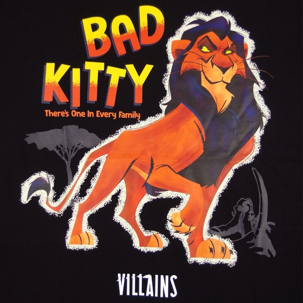 VILLANS ヴィランズ Tシャツ SCAR 半袖 スカー ブラック Disney