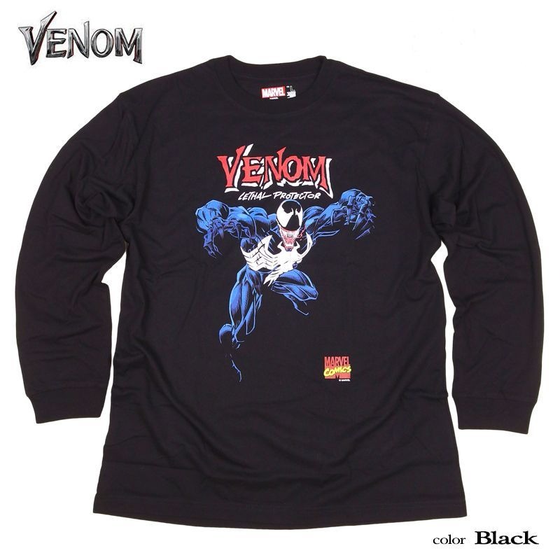 MARVEL マーベル VENOM ロンT ヴェノム 長袖 Tシャツ メンズ アメコミ