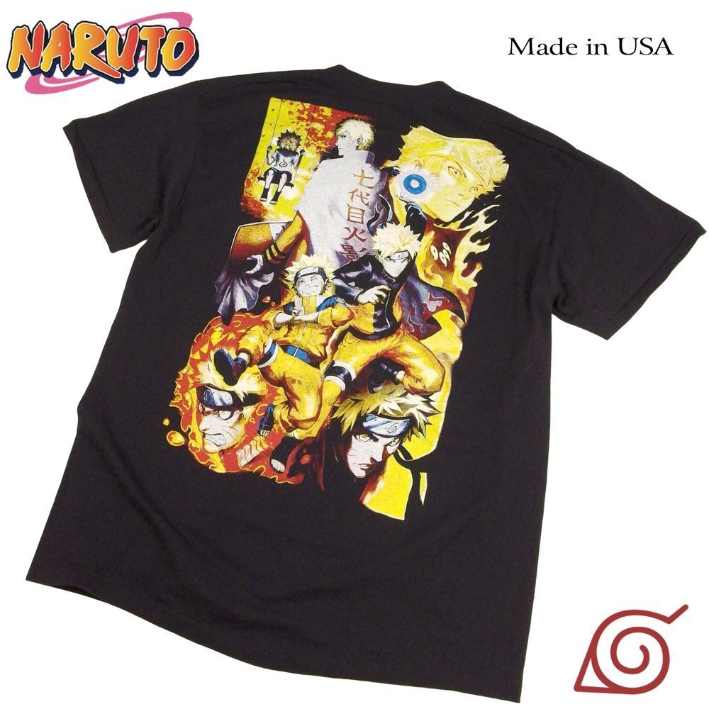 NARUTO Tシャツ ナルト アニメ ブラック Lサイズ USA メンズ NARUTO Tシャツ ナルト アニメ ブラック Lサイズ USA メンズ