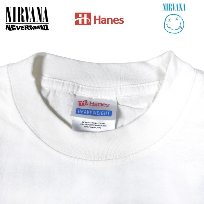NIRVANA ニルヴァーナ Tシャツ Hanes製 ホワイト Lサイズ ニルバーナ