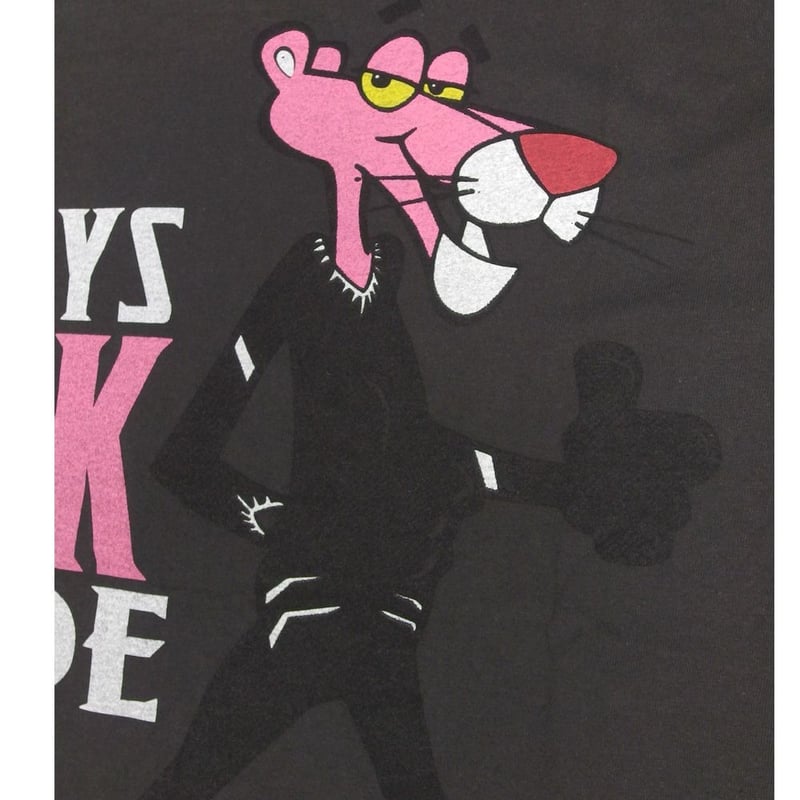 PINK PANTHER ピンクパンサー Tシャツ チャコール Lサイズ ピンクの豹