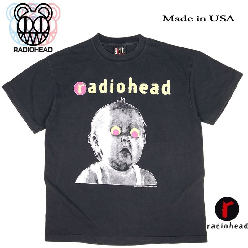 radiohead レディオヘッド Tシャツ USA製 ブラック Lサイズ Made in U radiohead レディオヘッド Tシャツ USA製 ブラック Lサイズ Made in U