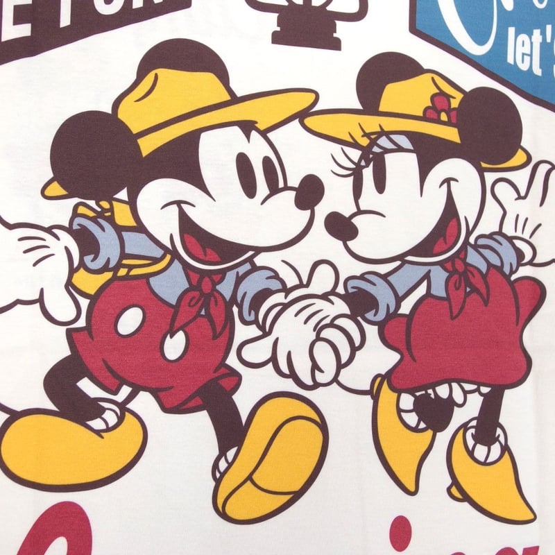 Mickey ミッキーマウス Minnie ミニーマウス ハイキング Tシャツ 半袖