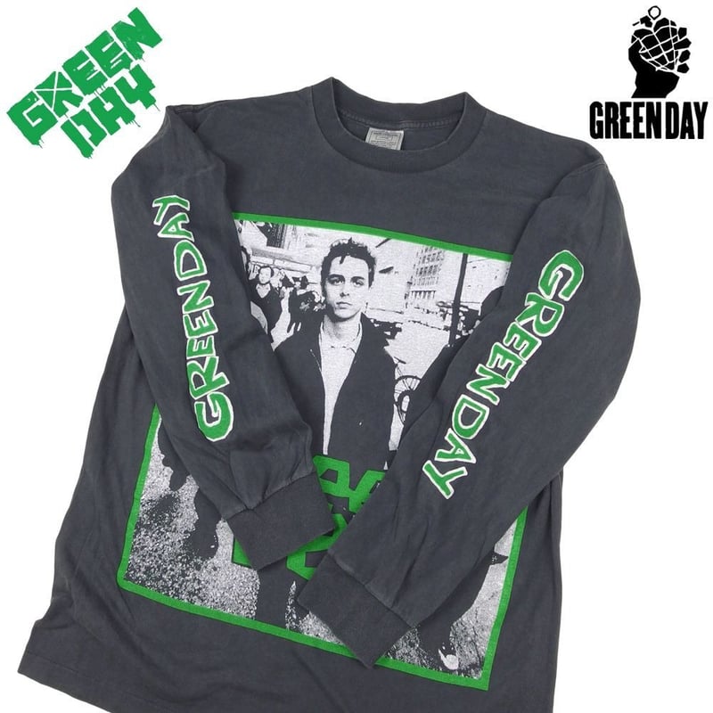 GREEN DAY グリーンデイ ロンT 長袖 Tシャツ ブラック Lサイズ ロックT