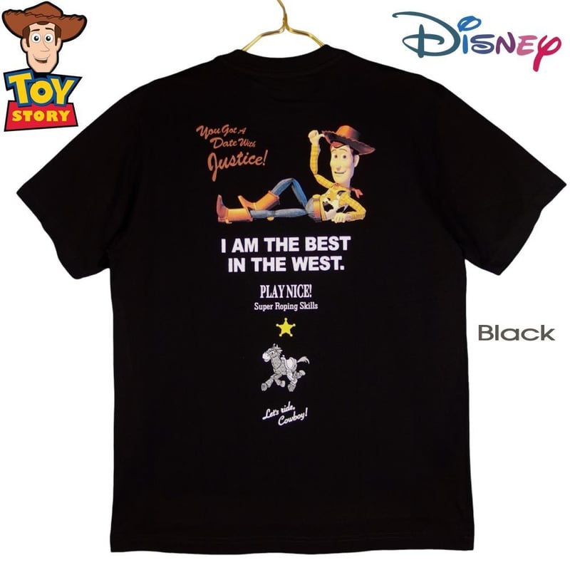ウッディWOODY Tシャツ 半袖 バズライトイヤー ブラック Disney