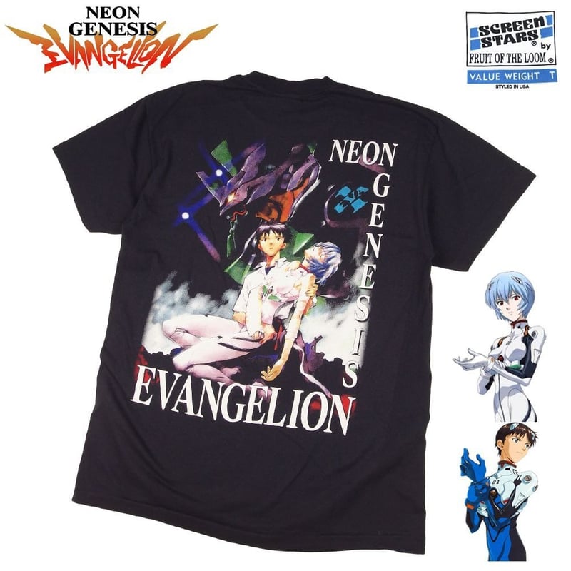 EVANGELION Tシャツ 新世紀 エヴァンゲリオン アニメ ブラック Lサイズ