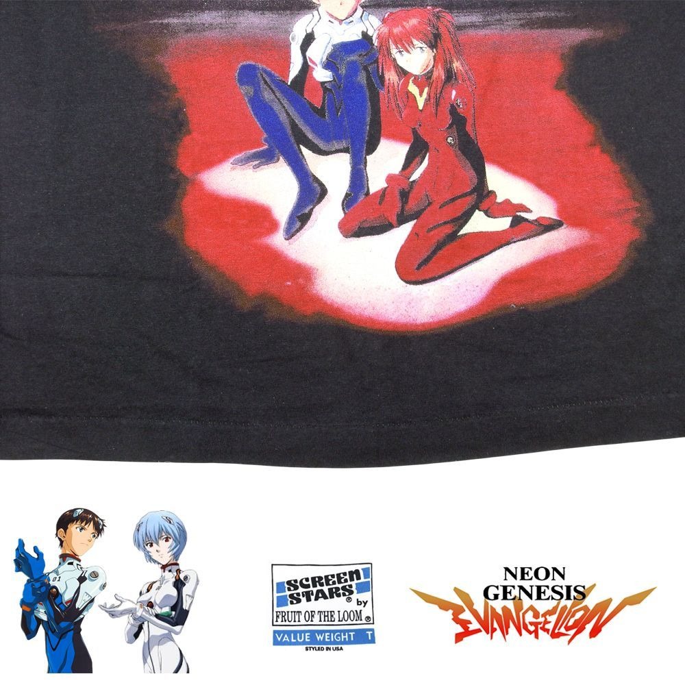 EVANGELION Tシャツ 新世紀 エヴァンゲリオン アニメ ブラック Lサイズ