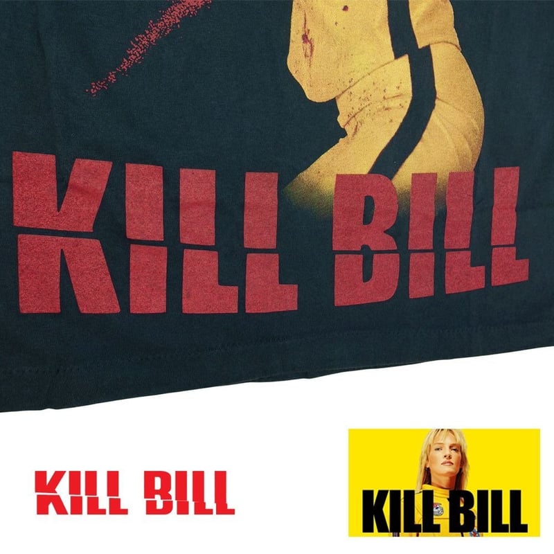 ヴィンテージ キルビル KILL BILL Tシャツ ブラック ヴィンテージ キル・ビル プロモーション映画 T シャツ、XL