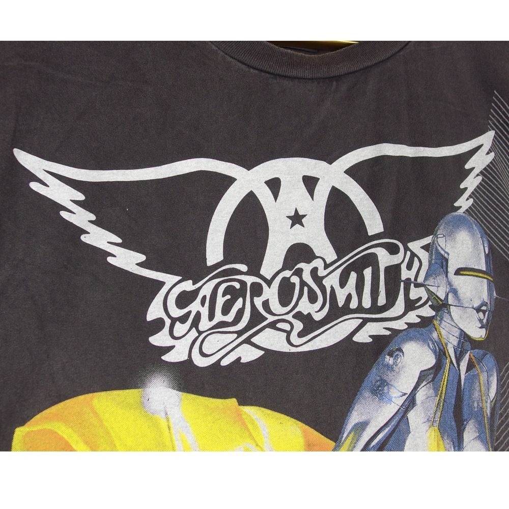 AEROSMITH エアロスミス シャツ ロックT バンド ヴィンテージ USA AEROSMITH エアロスミス Tシャツ USA製 ブラック Lサイズ ロック