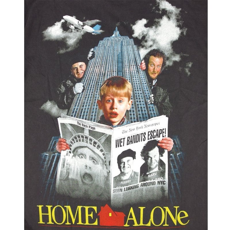 HOME ALONE ホームアローン Tシャツ 1990年 ムービー USA製 ブラック L