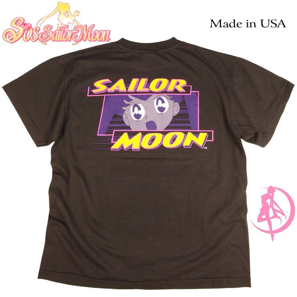 美少女戦士セーラームーン Tシャツ USA製 アニメ チャコール Lサイズ