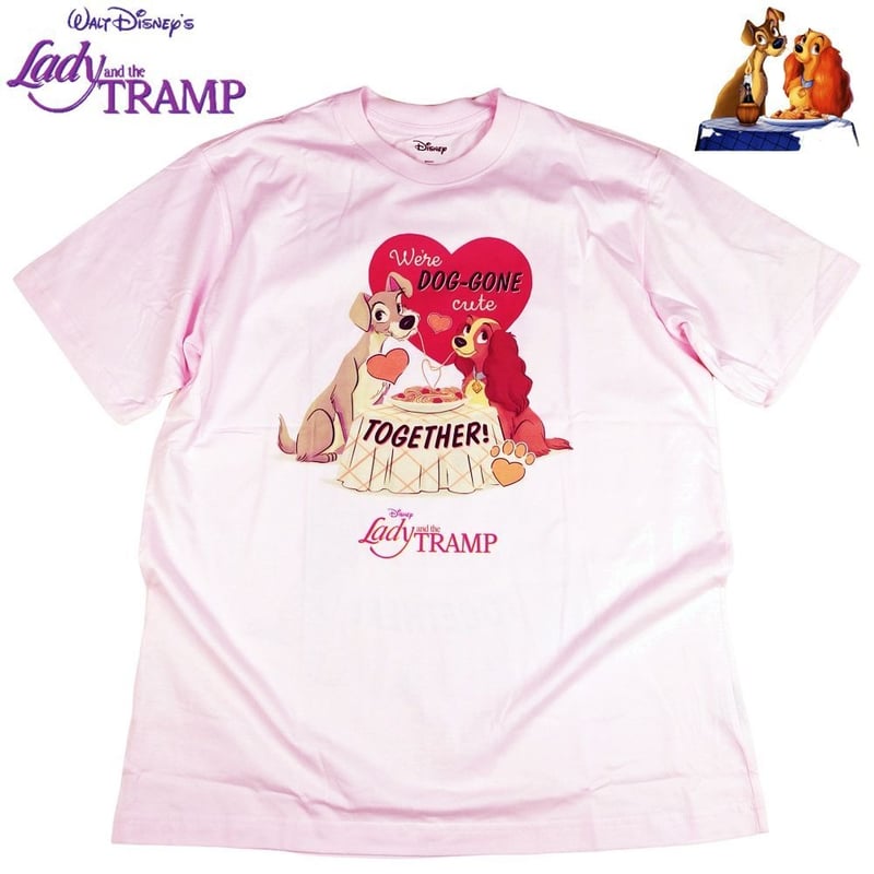 わんわん物語 Tシャツ レディ トランプ 半袖 Lady and Tramp かわいい