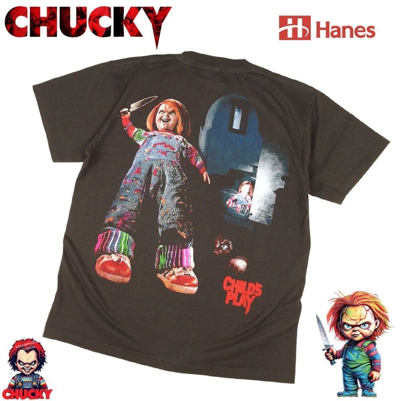 CHUCKY チャイルドプレイ チャッキー Tシャツ チャコール childplay