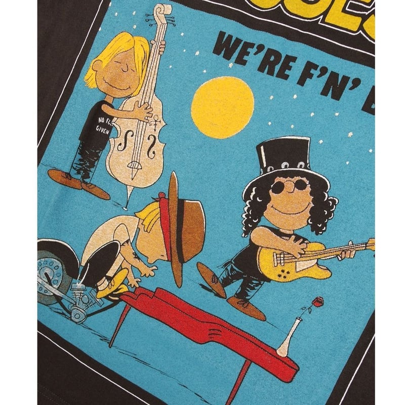GUNS N’ROSES Tシャツ Lサイズ スヌーピー ガンズアンドローゼズxスヌーピーTシャツ GUNS'N ROSES SNOOPY
