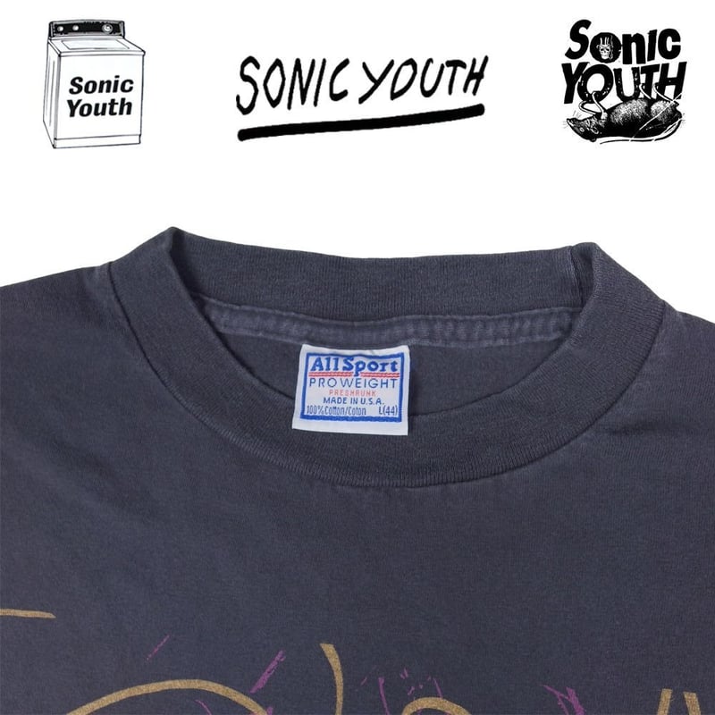 SONIC YOUTH EVOL クルーネックバンドTシャツ ソニックユース SONIC YOUTH ソニックユース Tシャツ ブラック Lサイズ AMERICAN EVO