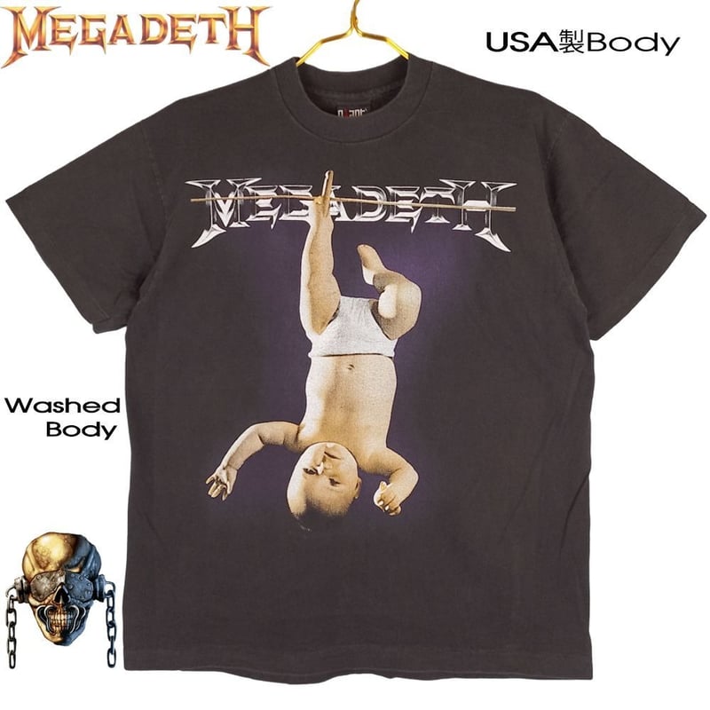 MEGADATH☆メガデス☆バンT☆リスク☆メタル☆バンドT☆L☆グレー☆ MEGADETH メガデス Tシャツ ブラック Lサイズ 半袖 USA製