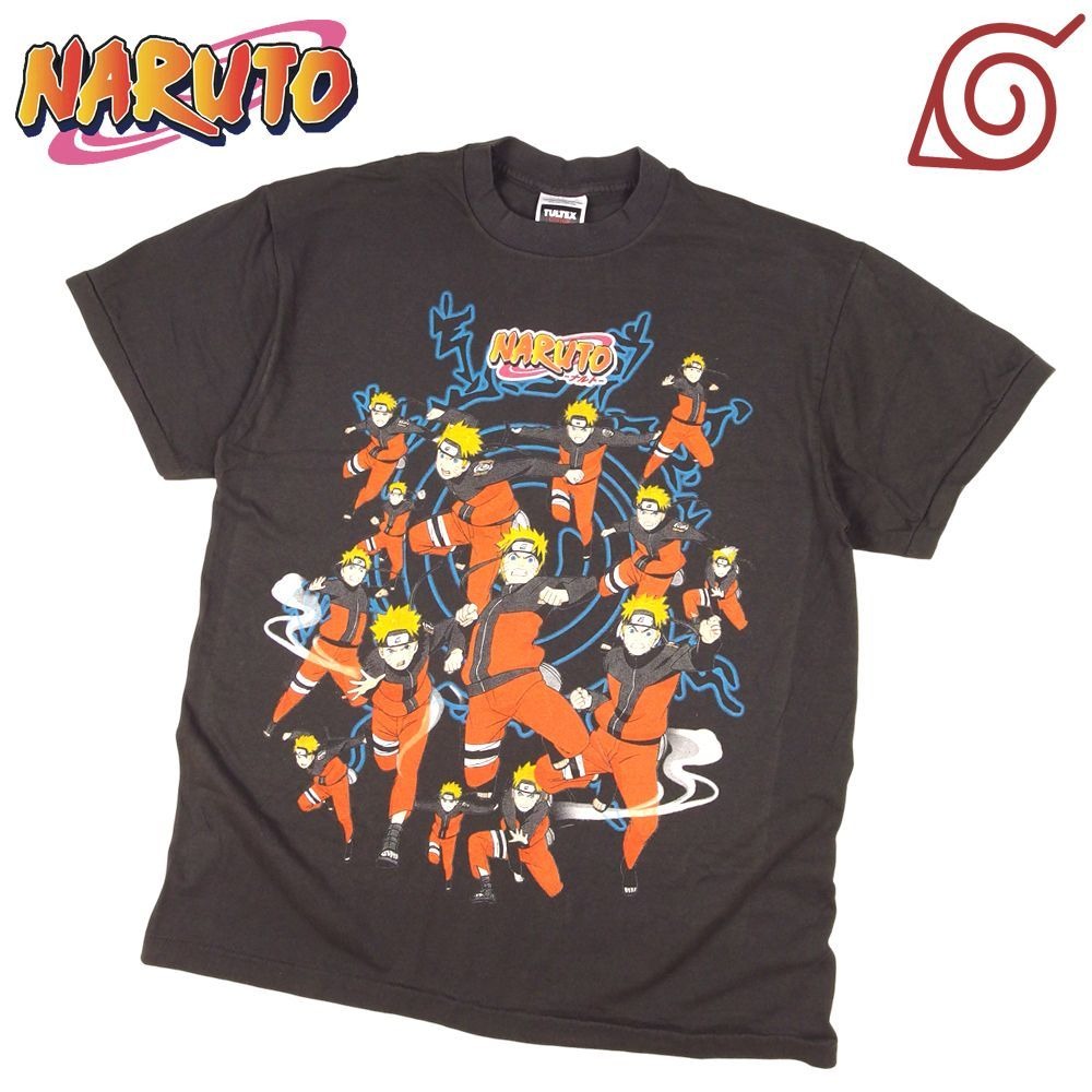 NARUTO Tシャツ ナルト アニメ チャコール Lサイズ アニメ メンズ