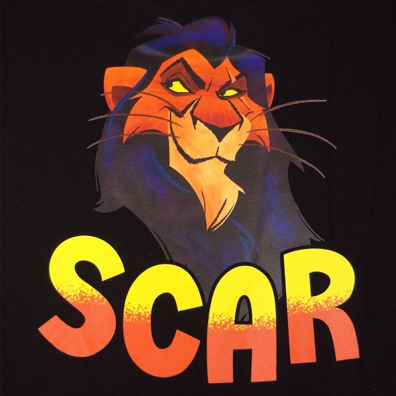 VILLANS ヴィランズ Tシャツ SCAR 半袖 スカー ブラック Disney