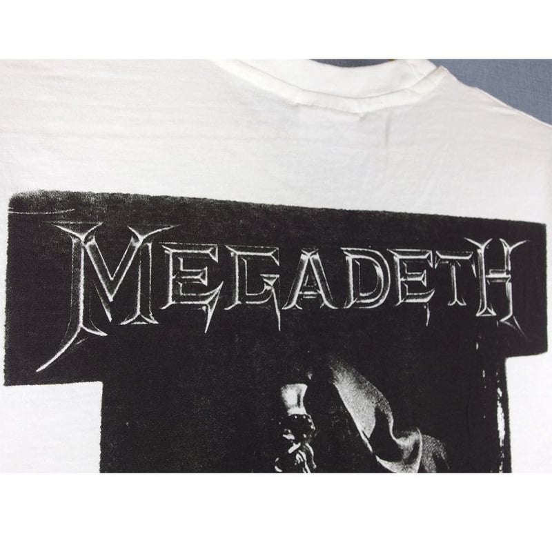 MEGADETH メガデス Tシャツ ホワイト Lサイズ 半袖 USA製 メタルバンド