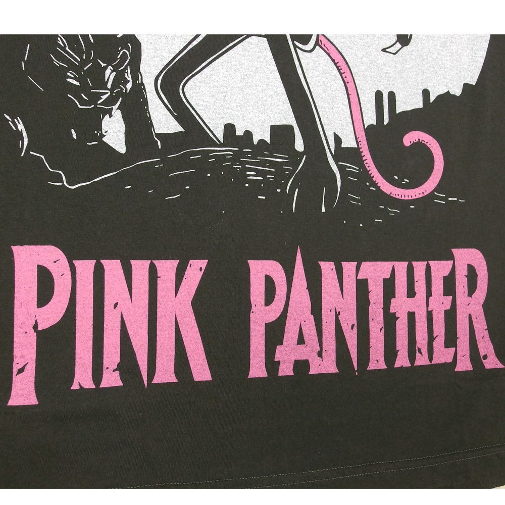 PINK PANTHER ピンクパンサー Tシャツ チャコール Lサイズ ピンクの豹