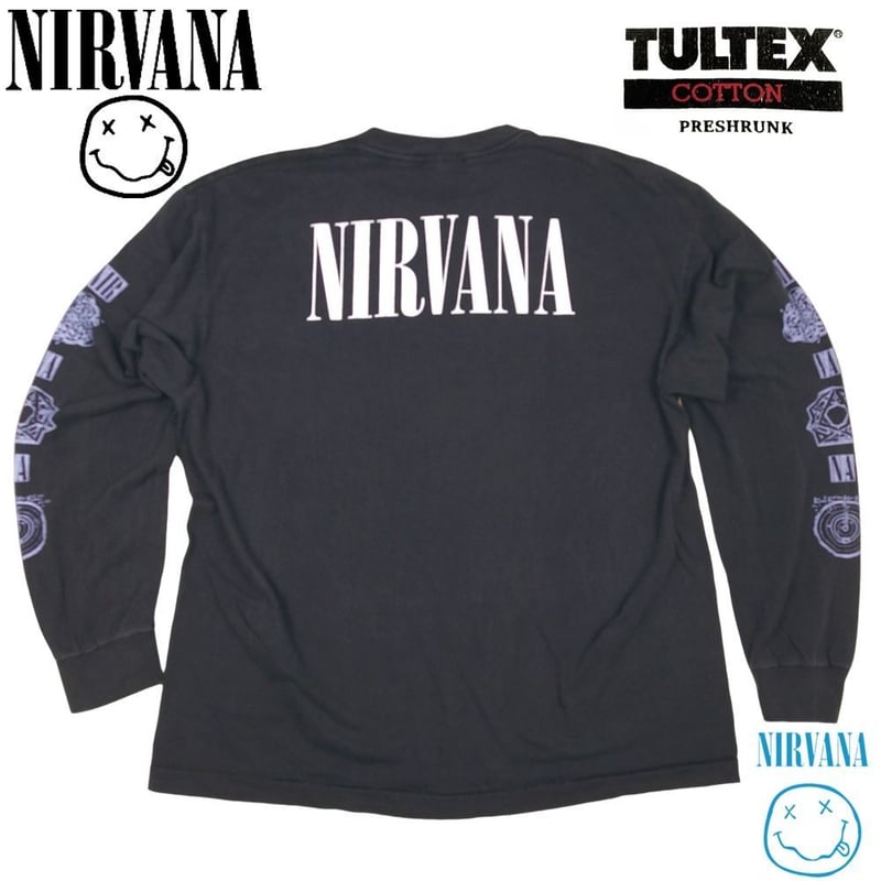 NIRVANA ニルバーナ ロンT 長袖 Tシャツ TULTEX製 ブラック