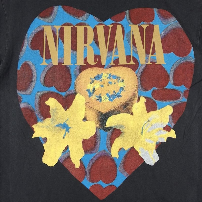 NIRVANA ニルヴァーナ Tシャツ ハートシェイプ USA製 ブラック L