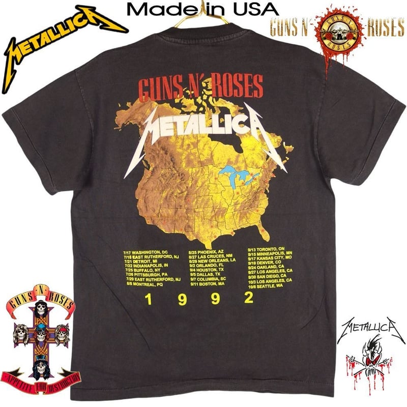 Guns N' Roses Tシャツ ブラック　レア GUNS N ROSES ガンズ・アンド・ローゼス シンボルマーク