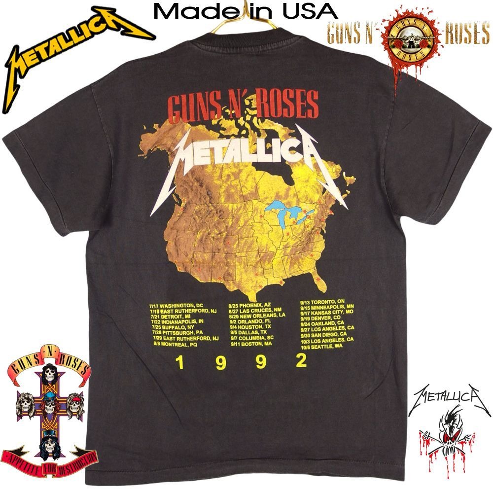 METALLICA Tシャツ GUNS N' ROSES ガンズアンドローゼス