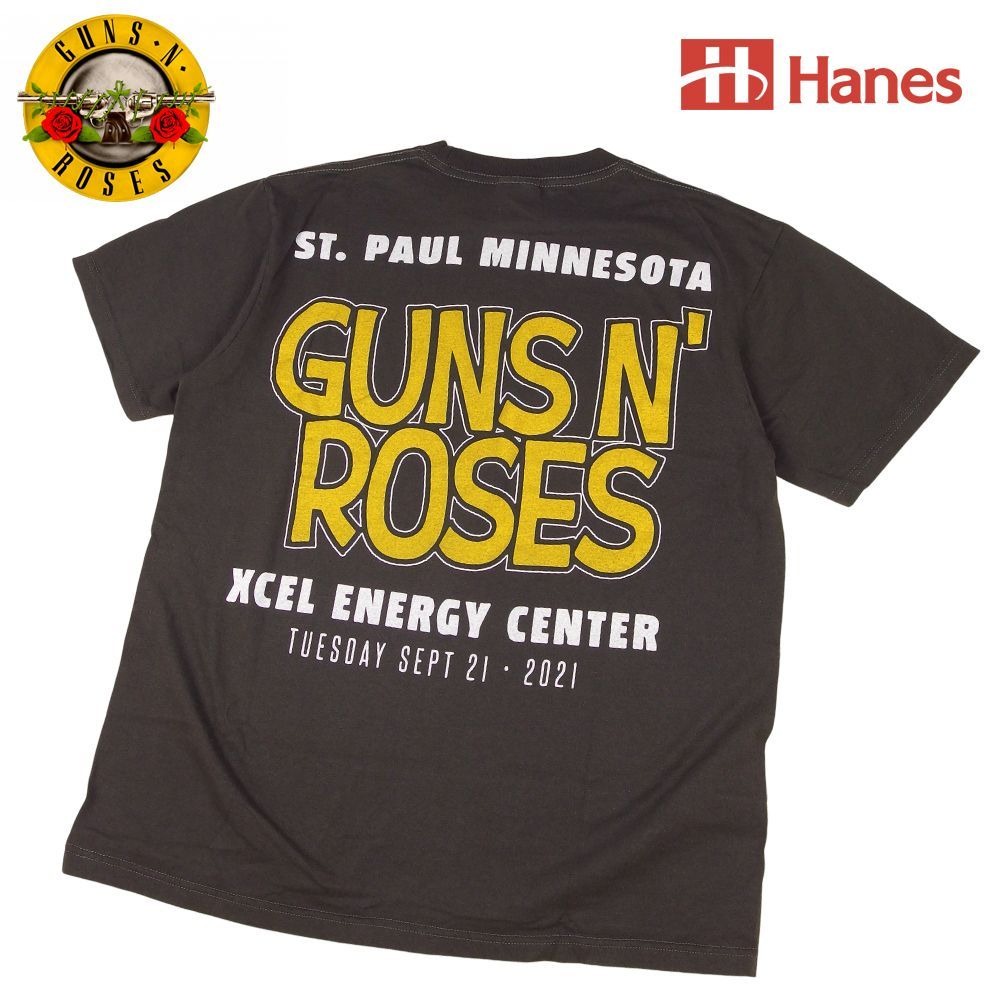 Guns N' Roses Tシャツ 2005年製 Hanesタグ GUNS N' ROSES ガンズアンドローゼス Tシャツ Hanes製 チャコール L