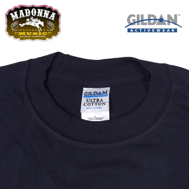 MADONNA マドンナ Tシャツ GILDAN製 ブラック Lサイズ バンドT MUSIC