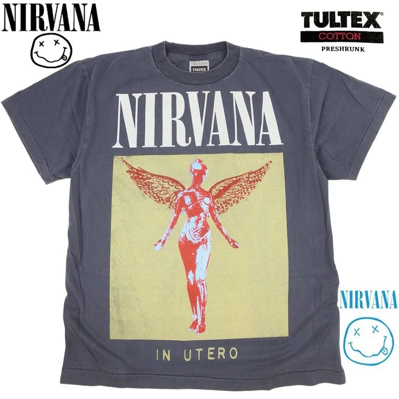 NIRVANA ニルバーナ Tシャツ IN UTERO グレー ニルヴァーナ バンドT
