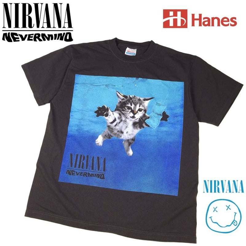 NIRVANA ニルヴァーナ Tシャツ Hanes製 チャコール Lサイズ ニルバーナ
