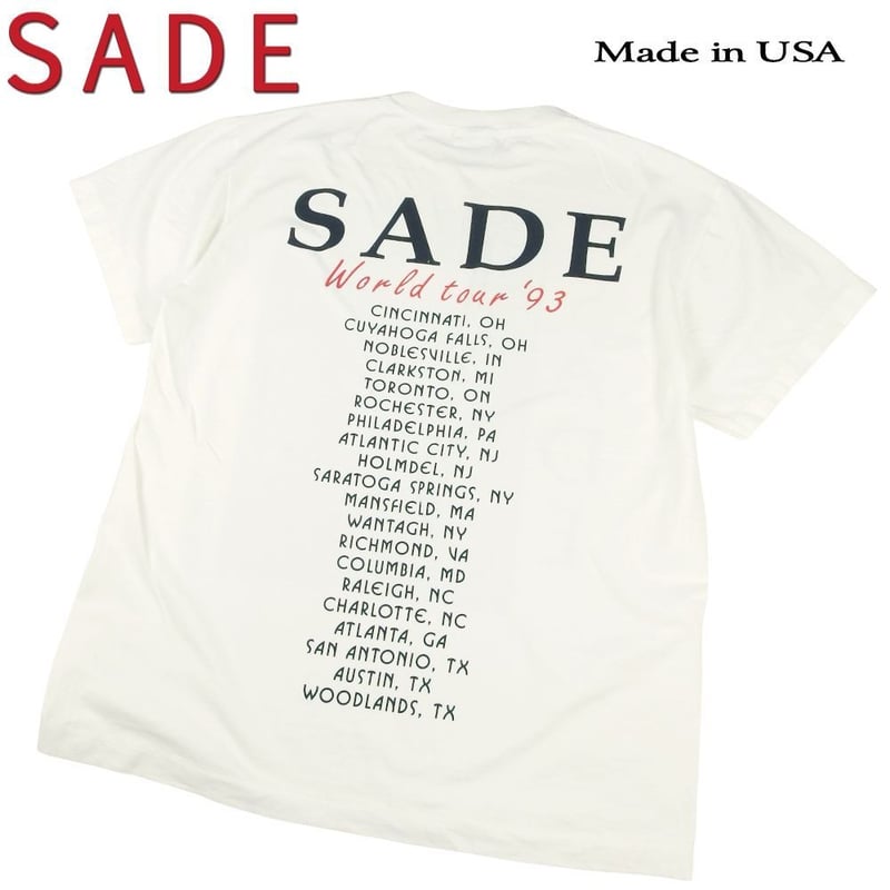 SADE シャーデー Tシャツ USA製 半袖 ホワイト L サイズ バンドT