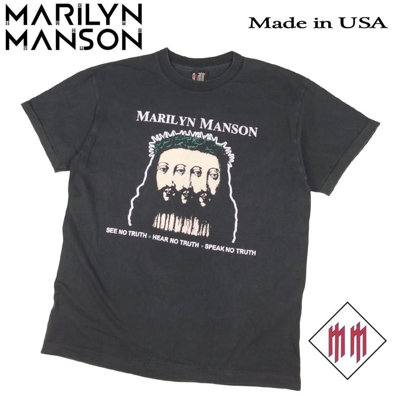 【値下げ中】Marilyn manson マリリン・マンソン Tシャツ ブラック MARILYN MANSON マリリンマンソン Tシャツ ブラック Lサイズ USA製
