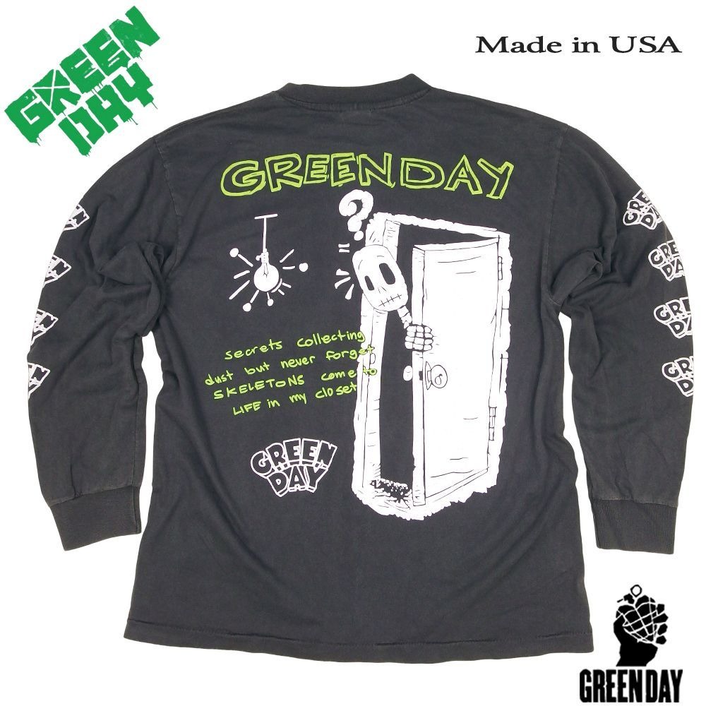 GREEN DAY グリーンデイ ロンT 長袖 Tシャツ ブラック Lサイズ Basket C