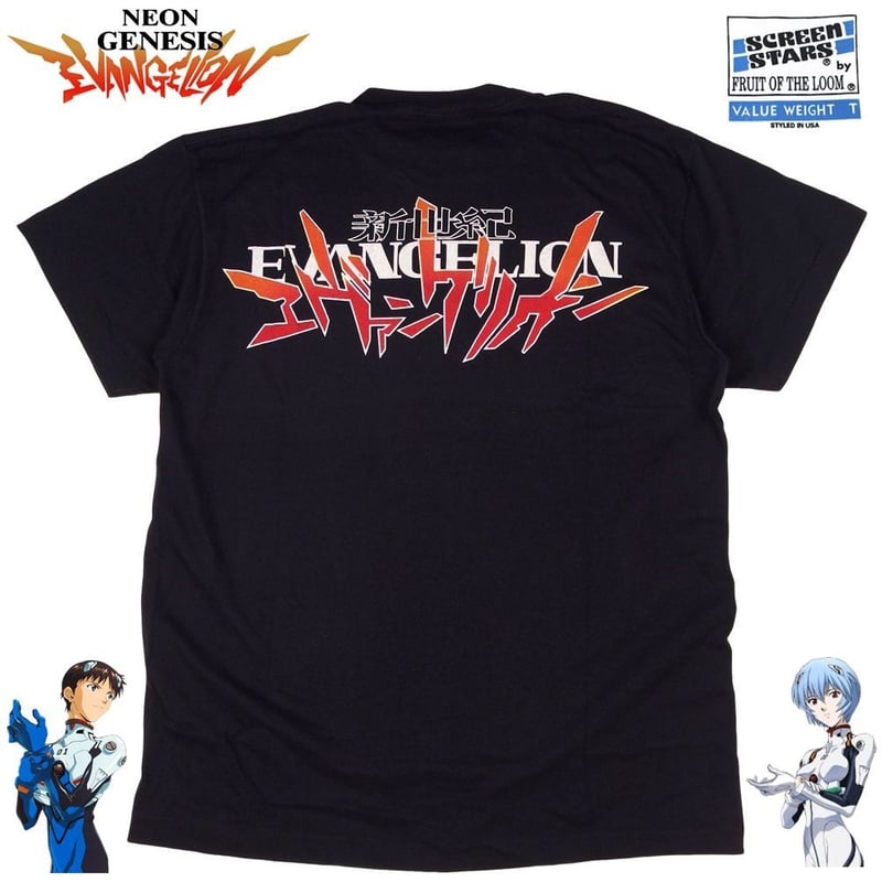 EVANGELION Tシャツ 新世紀 エヴァンゲリオン アニメ ブラック Lサイズ