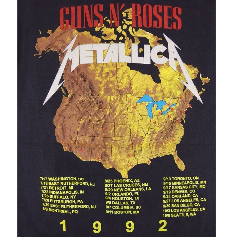 METALLICA Tシャツ GUNS N' ROSES ガンズアンドローゼス