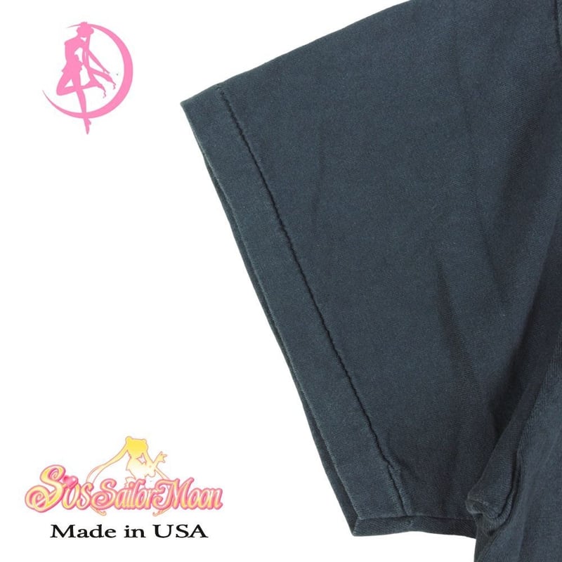 セーラームーン オフィシャル Tシャツ made in usa 美少女戦士セーラームーン Tシャツ USA製 アニメ チャコール L