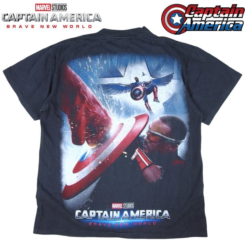 キャプテンアメリカ CAPTAIN AMERICA Tシャツ 半袖 ブラック L