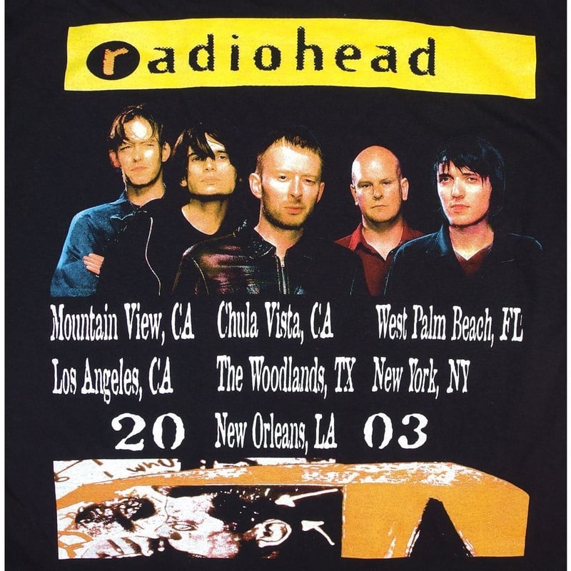 radiohead レディオヘッド Tシャツ GILDAN製 ブラック Lサイズ バンドT
