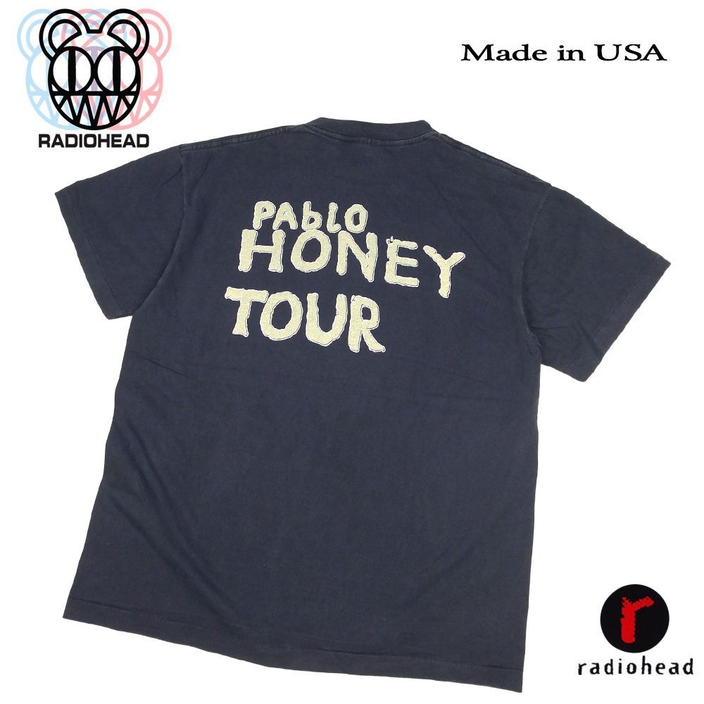 レディオヘッドツアー Tシャツ L radiohead レディオヘッド Tシャツ USA製 ブラック Lサイズ Made in U