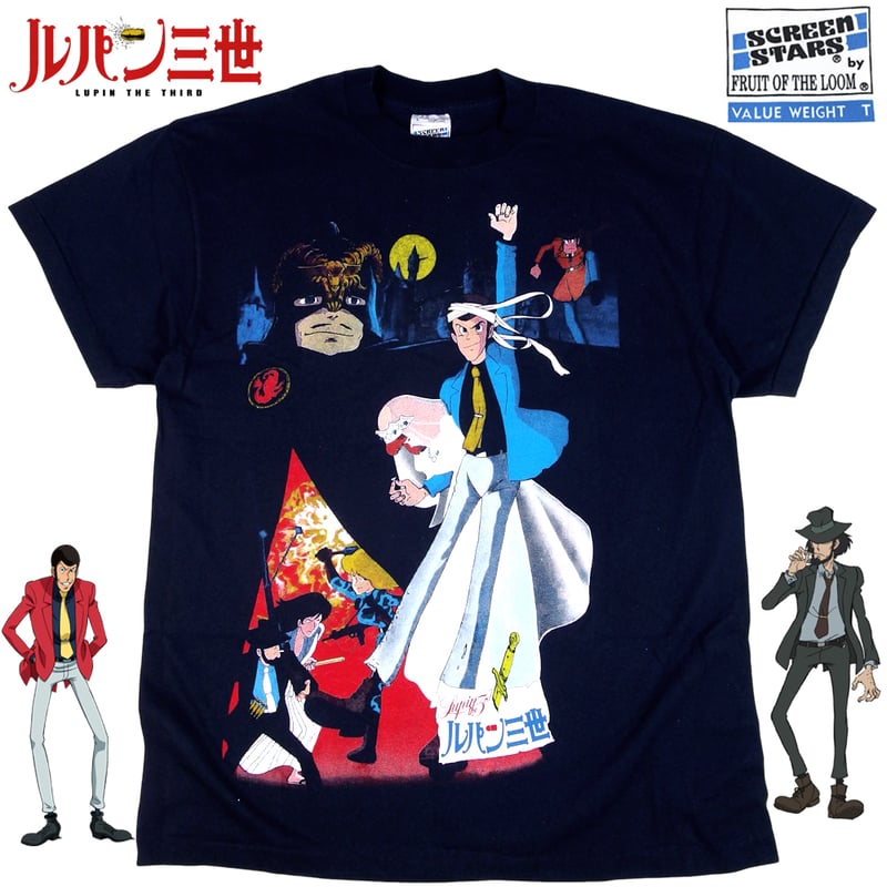 Lupin the 3rd ルパン三世 Tシャツ ブラック Lサイズ 半袖 アメコミ