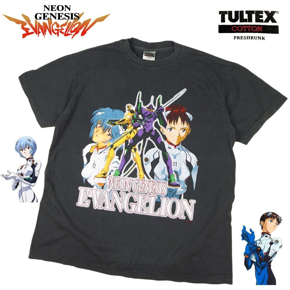 EVANGELION Tシャツ 新世紀 エヴァンゲリオン アニメ ブラック Lサイズ