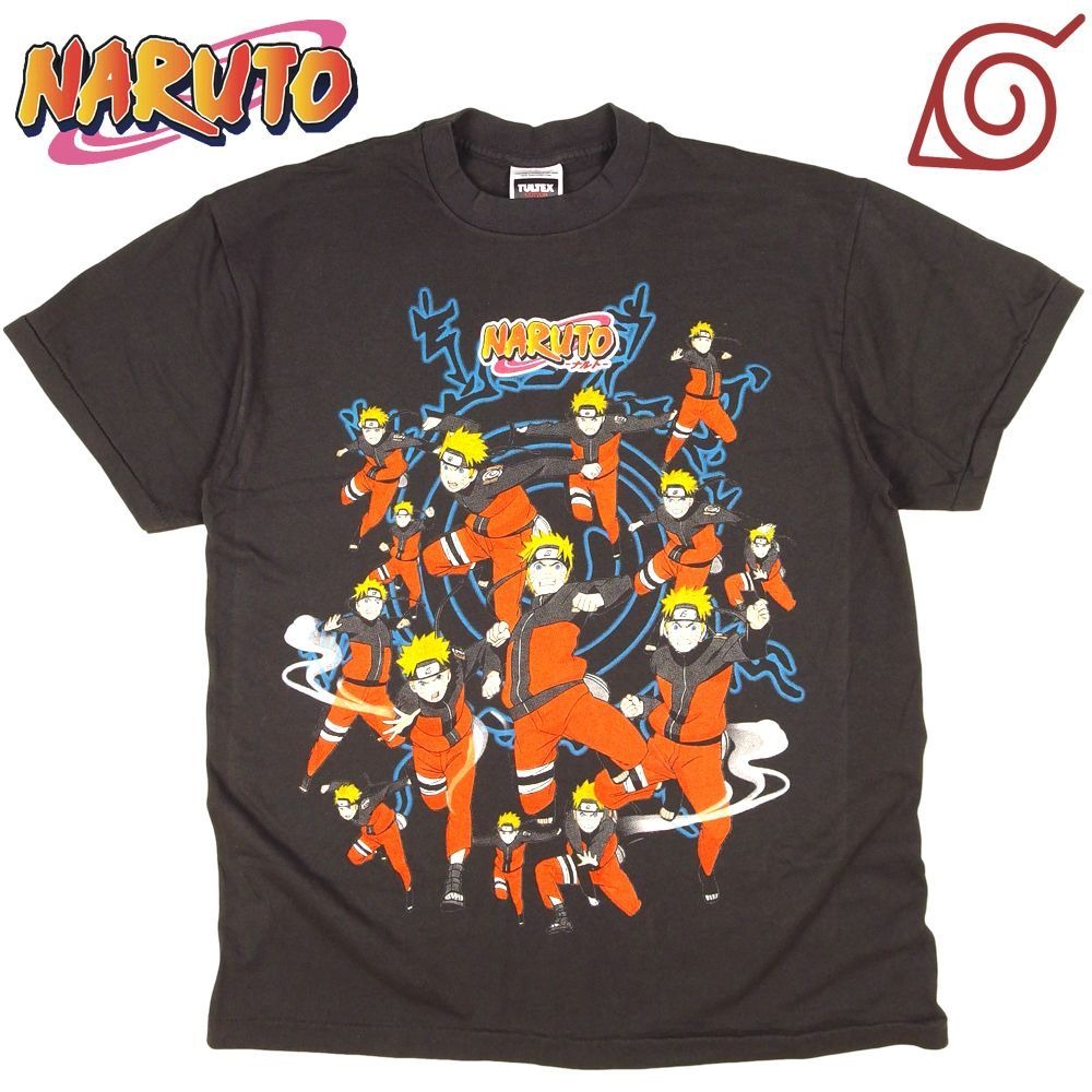 NARUTO Tシャツ ナルト アニメ チャコール Lサイズ アニメ メンズ