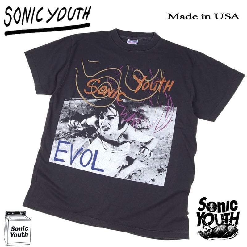 SONIC YOUTH ソニックユース Tシャツ ブラック Lサイズ AMERICAN EVO